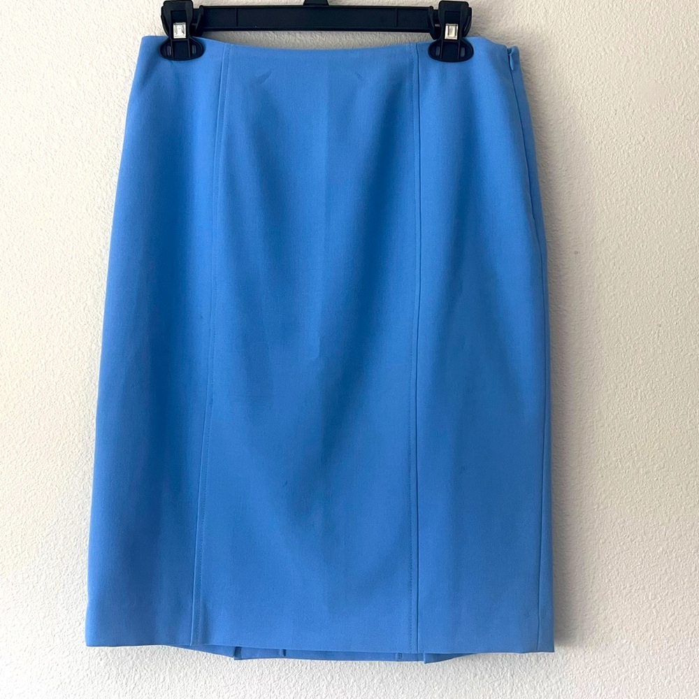 || KASPER || PENCIL SKIRT || LIGHT BLUE SUIT SKIRT ||